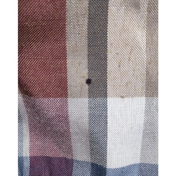 Red Ape Mens Plaid Button Down Gold Buttons Long Sleeve Dress Shirt Size 2XL MCM - Picture 7 of 11